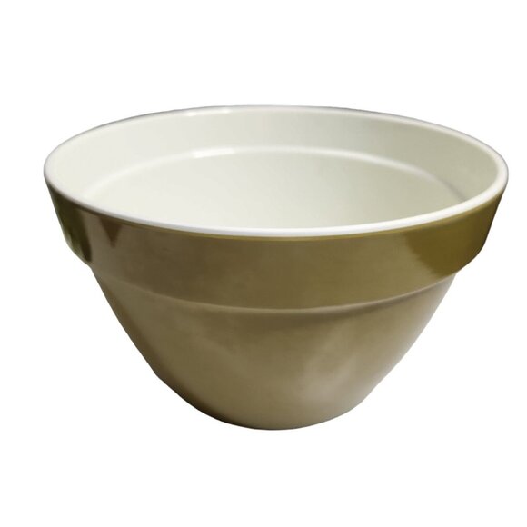 Vintage 100% Melamine 10.5 Bowl  Avocado Verde Olive Green Nesting Bowl - Picture 4 of 8